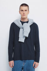 Springfield Camiseta com tecido dupla waffle azul