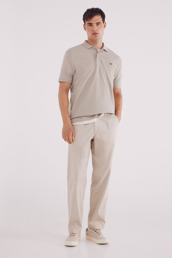 Springfield Polo piqué básico regular fit cru