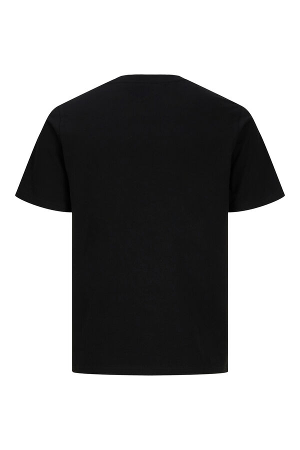 Jack & Jones PLUS T-shirt estampada em algod&atilde;o preto