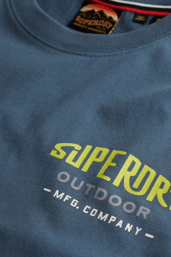 Superdry T-shirt Relaxed Mountain azul