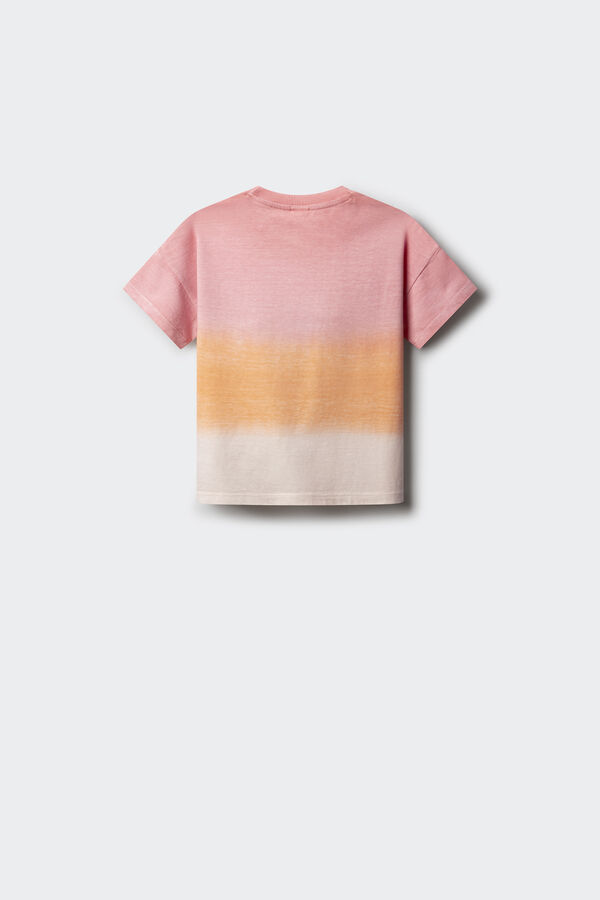 Springfield Kids Camiseta feminina dip dye vermelho