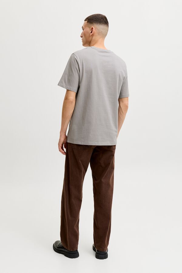Jack & Jones T-shirt de manga curta com logo cinzento