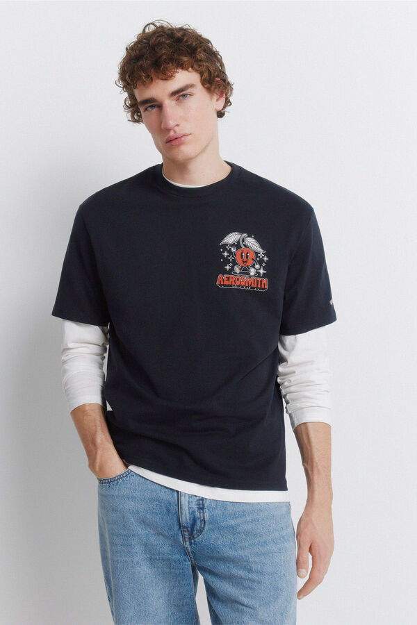 Springfield T-shirt Aerosmith azul