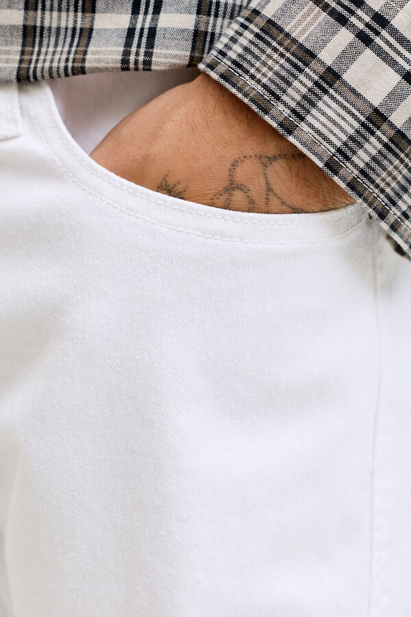 Jack & Jones Bermuda regular stone wash branco