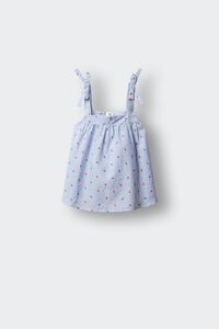 Springfield Kids Blusa sem mangas oxford morangos menina