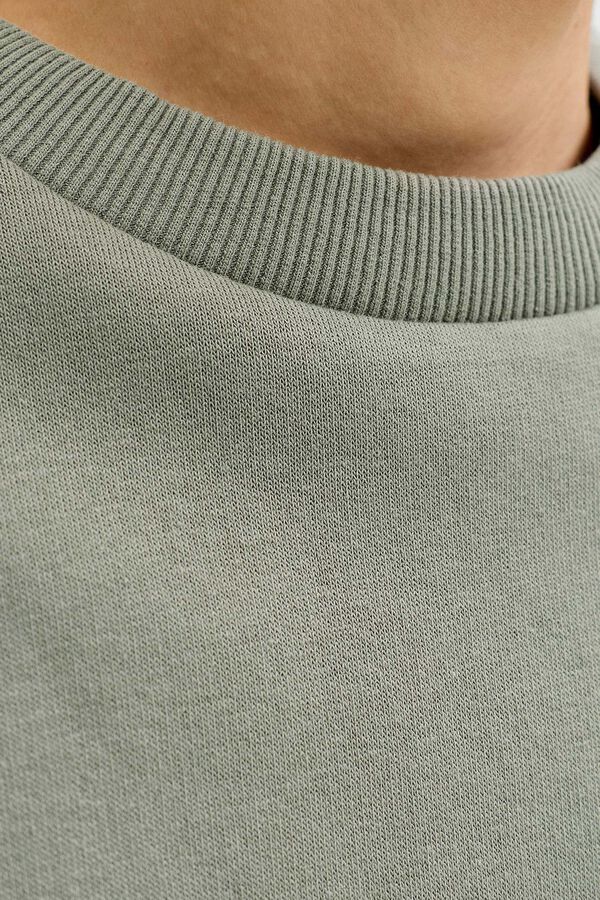 Jack & Jones Sweatshirt gola redonda em felpa cinzento