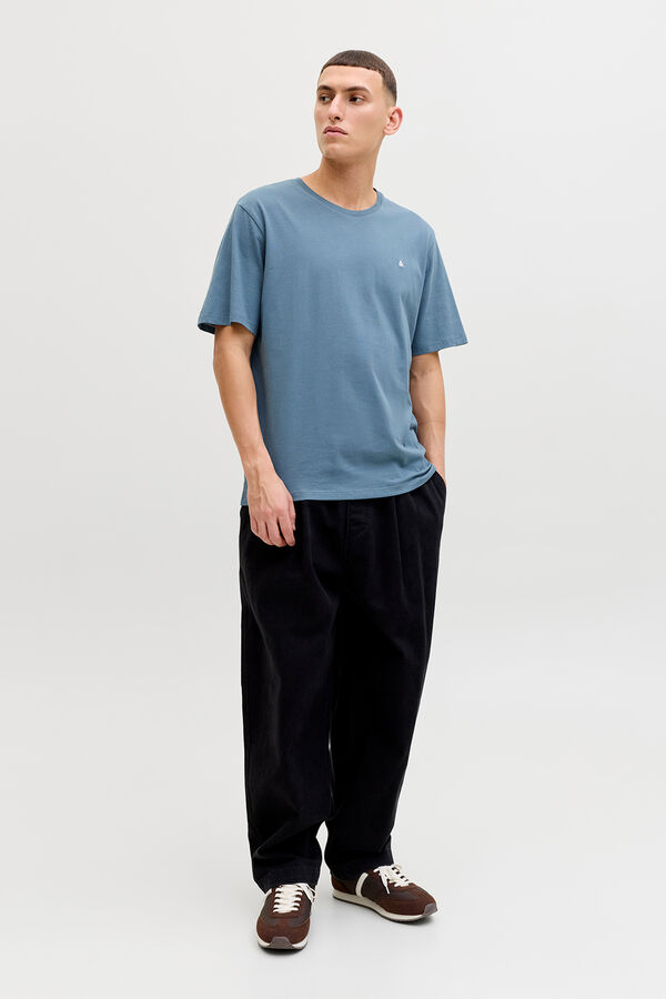 Jack & Jones T-shirt regular bordada cinzento