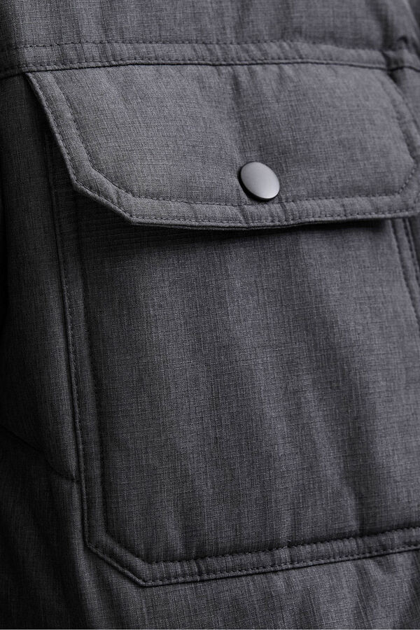 Jack & Jones Casaco acolchoada com capuz cinzento