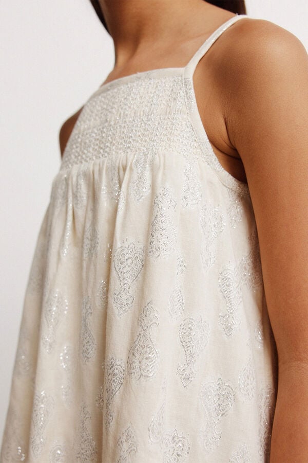 Springfield Kids Vestido menina de lurex castanho