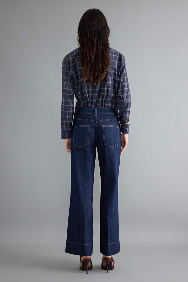 Trendyol Cal&ccedil;as jeans wide leg azul