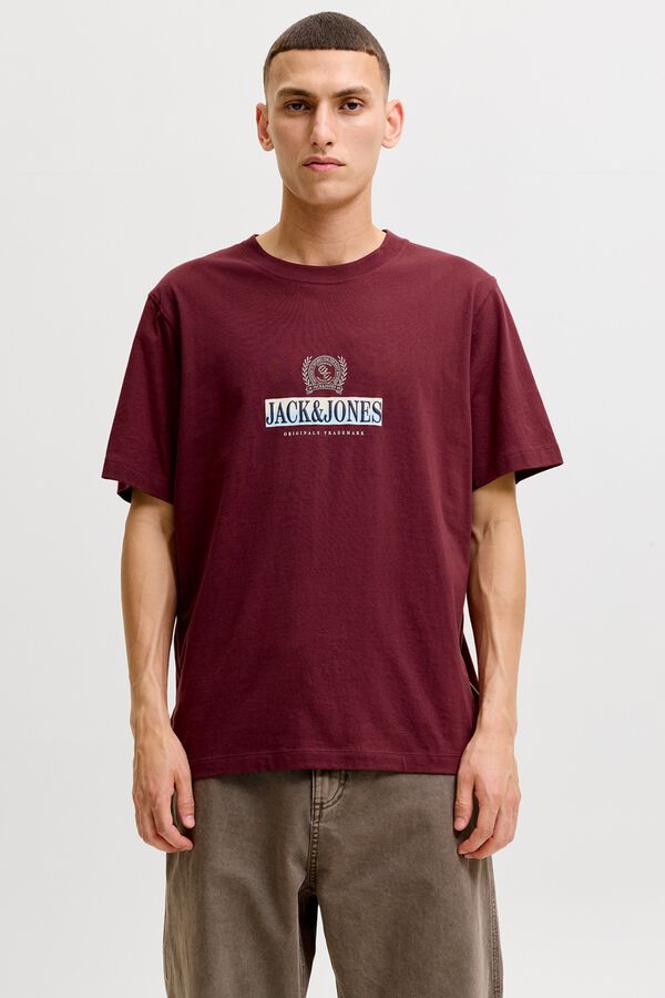 Jack & Jones T-shirt regular estampada rosa