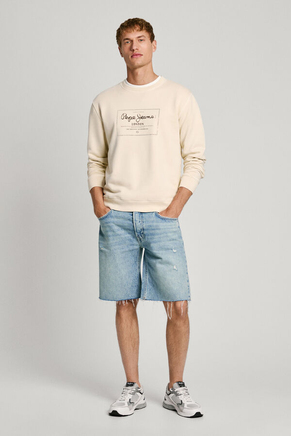 Pepe Jeans Sweatshirt de gola redonda  bege