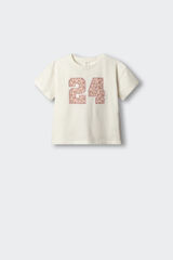 Springfield Kids T-shirt de manga curta 24 flores menina branco