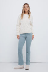 Springfield Pantalones pana kick flare verde