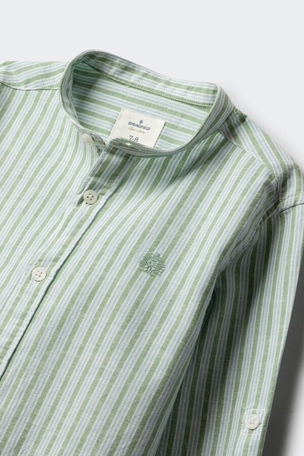 Springfield Kids Camisa de manga comprida &agrave;s riscas verde para menino verde