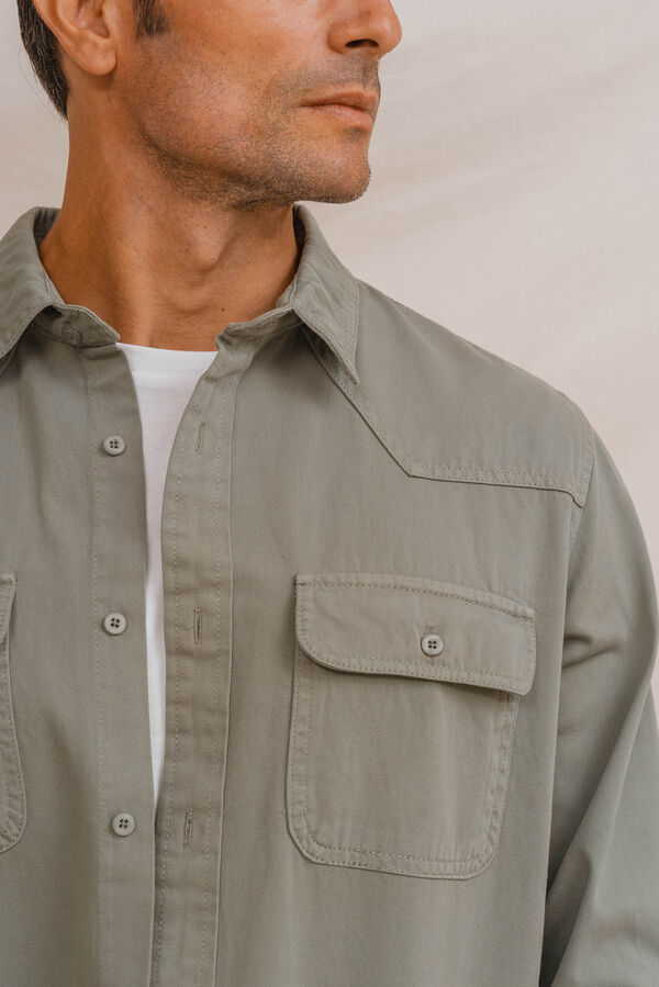 Celopman Sobrecamisa de algodão verde