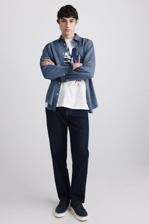Springfield Camisa com estrutura azul