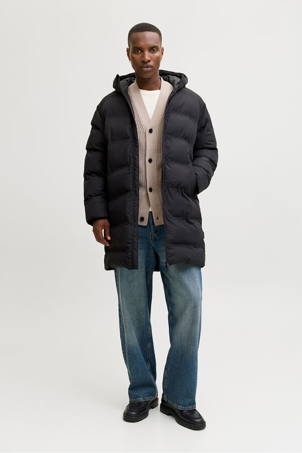 Jack & Jones Casaco de malha básico com gola em V cinzento