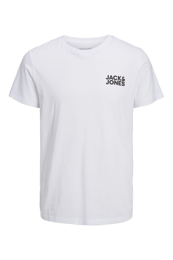 Jack & Jones T-shirt de manga curta com logo branco