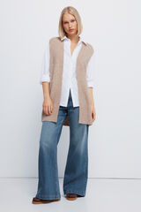 Springfield Colete longo aberto cru