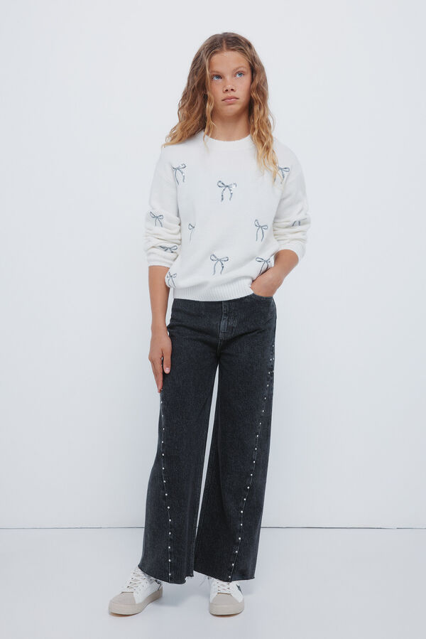 Springfield Kids Camisola de laço para menina bege