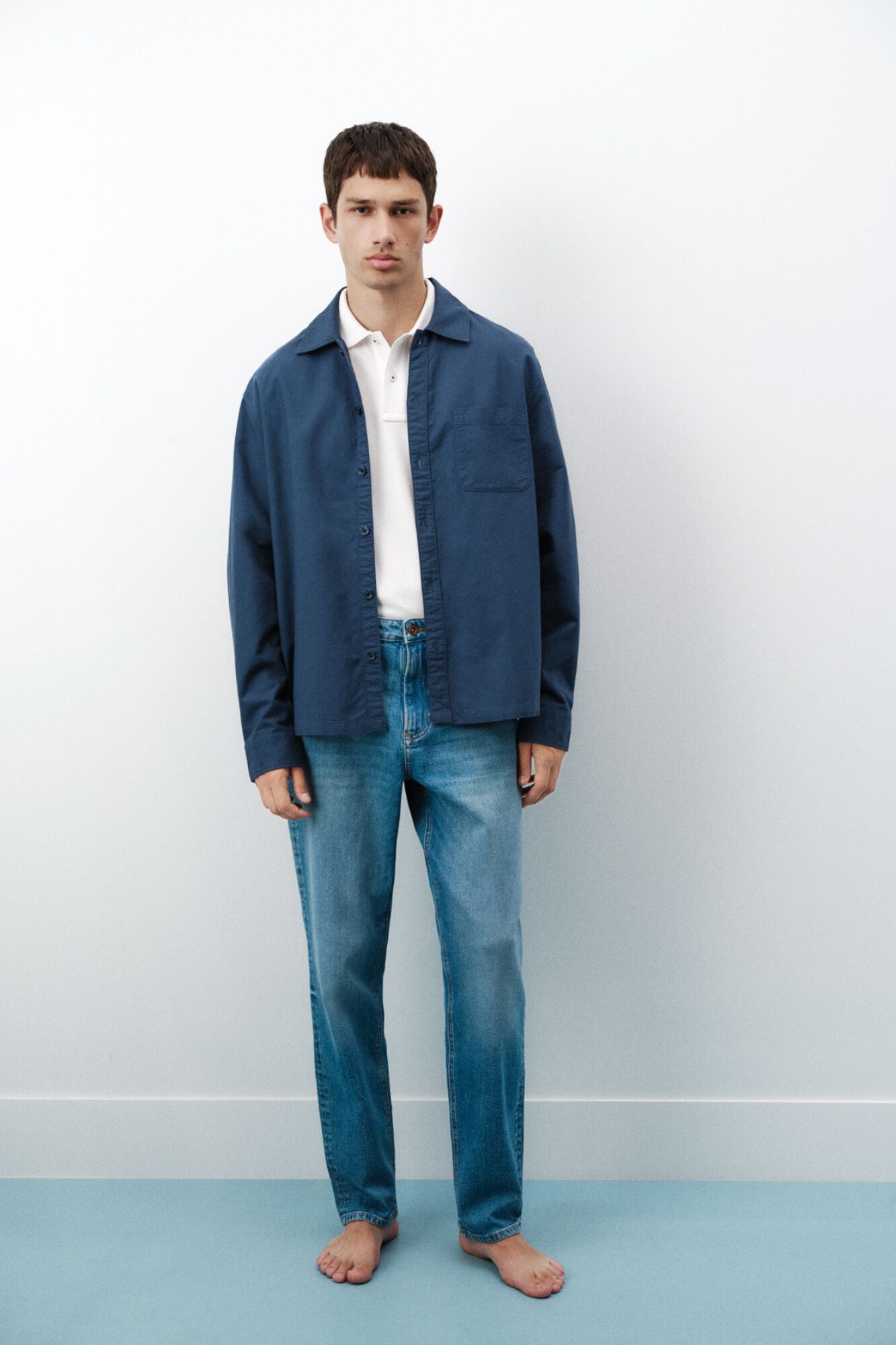 Springfield Jeans lavagem m&eacute;dia sobretingida regular fit