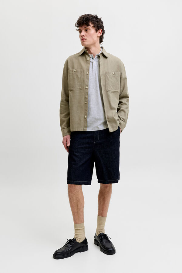 Jack & Jones Polo em piqu&eacute; com logo cinzento