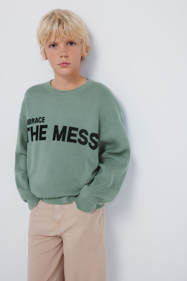Springfield Kids Camisola infantil "The mess" verde
