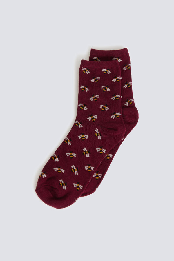 Springfield Meias compridas com abelhas estampado
