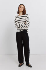 Springfield Cal&ccedil;as de linho preto