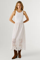 Pepe Jeans Vestido comprido sem mangas branco