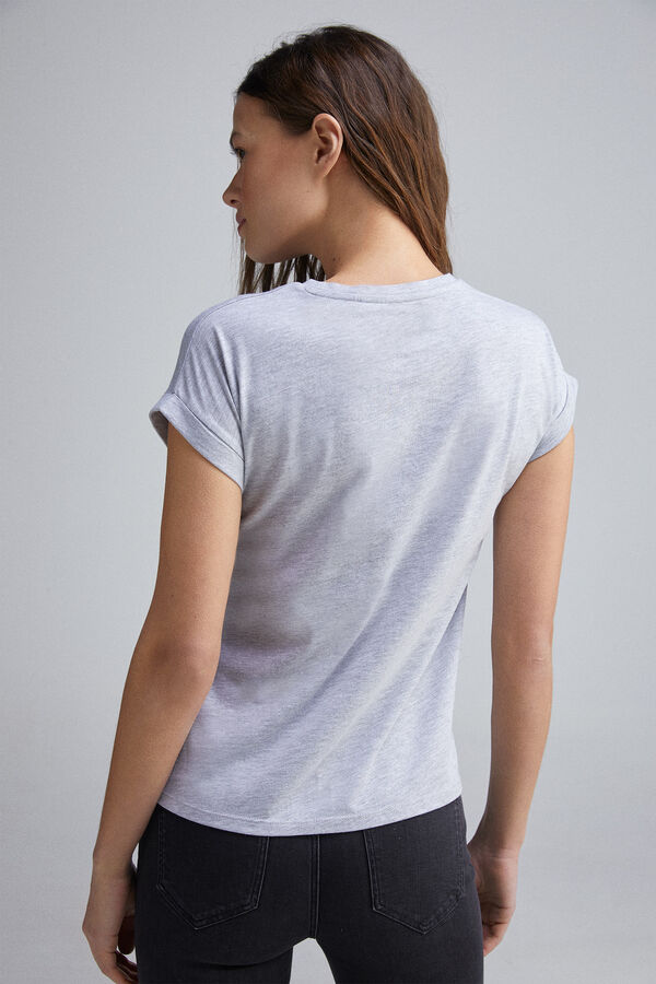 Springfield "Mickey" sequin T-shirt grey