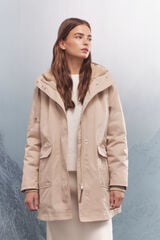 Springfield Parka com capuz repelente à água 2 em 1 camel