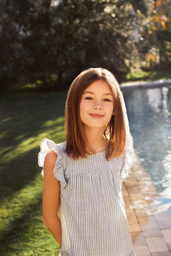 Springfield Kids Vestido riscas menina verde