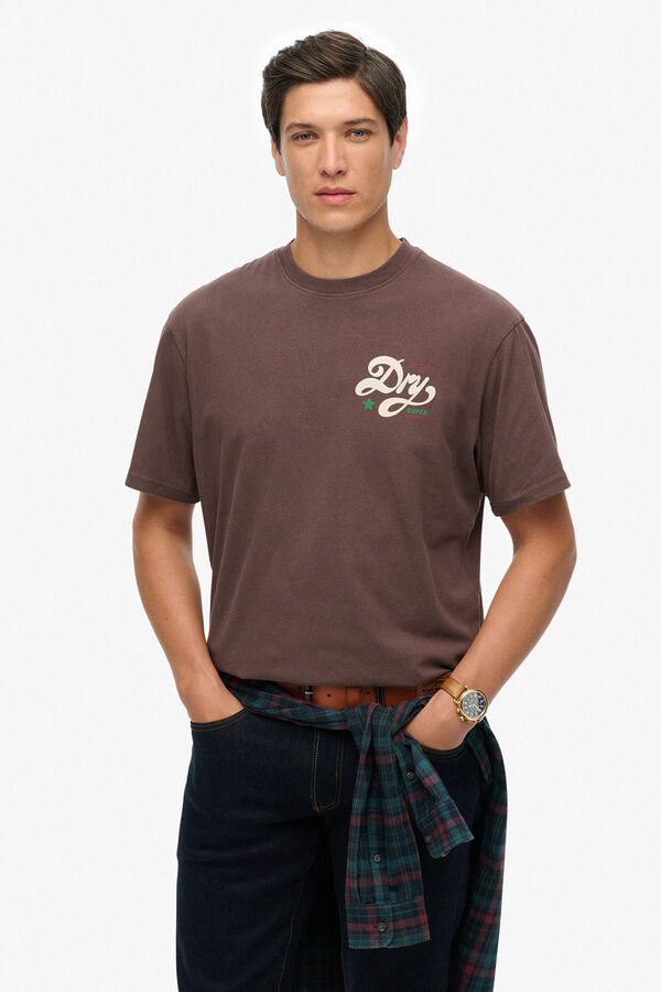 Superdry T-shirt oversized castanho