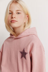 Springfield Kids Sweatshirt com estrela foil para menina rosa