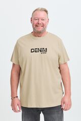 Blend PLUS T-shirt de algod&atilde;o de manga curta castanho