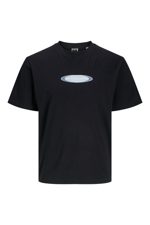 Jack & Jones PLUS Relaxed fit T-shirt with PLUS print black
