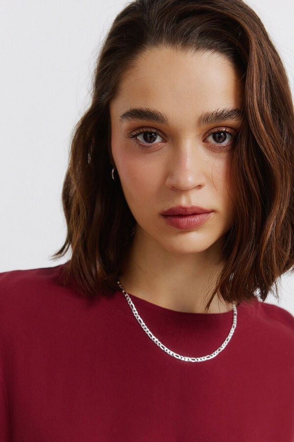 Springfield T-shirt reta b&aacute;sica lisa estampado