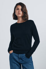 Springfield Fine jersey with buttons and cuffs black