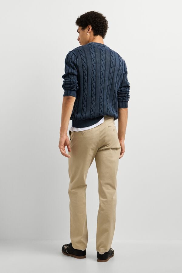 Pepe Jeans Cal&ccedil;as chino slim bege