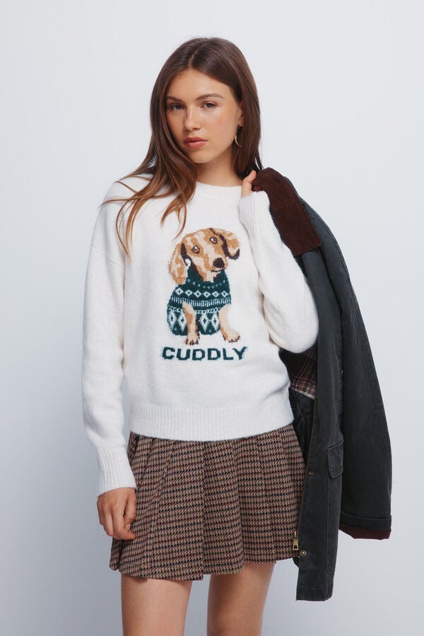 Springfield Saia curta com painéis xadrez cru