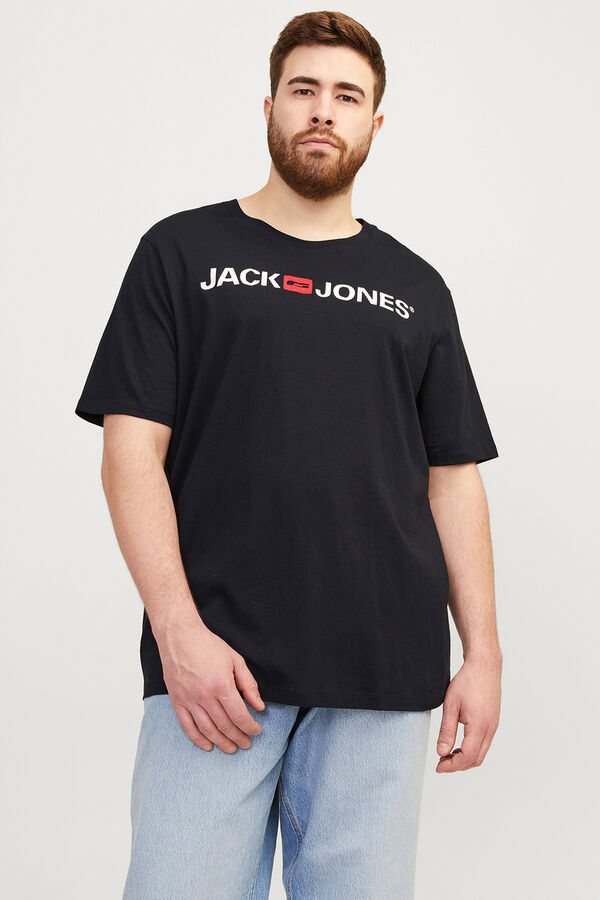Jack & Jones PLUS Basic logo T-shirt  black