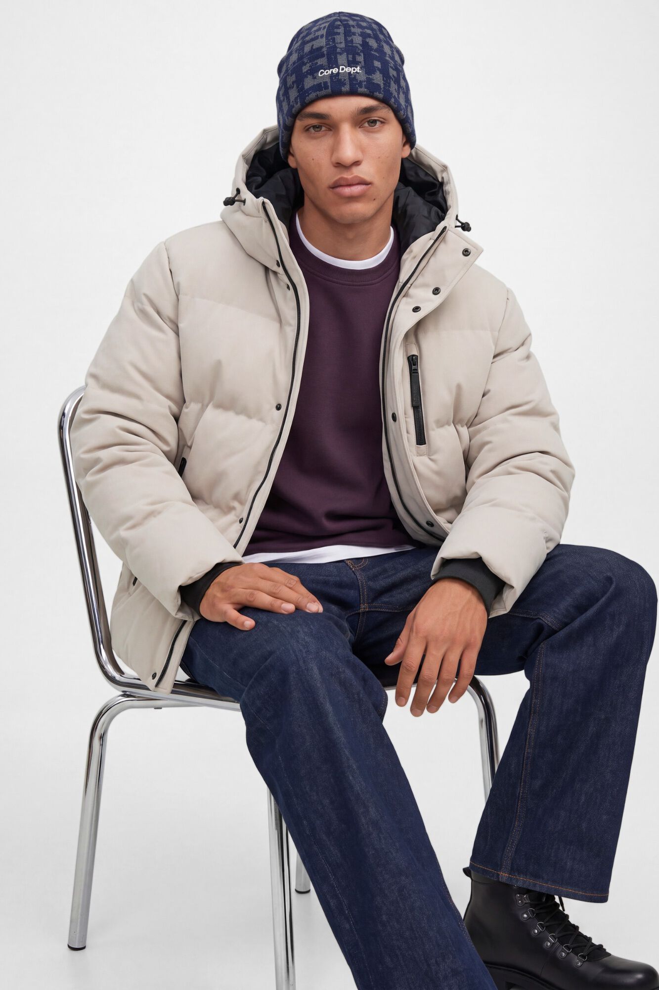 Jack & Jones Blus&atilde;o puffer com capuz
