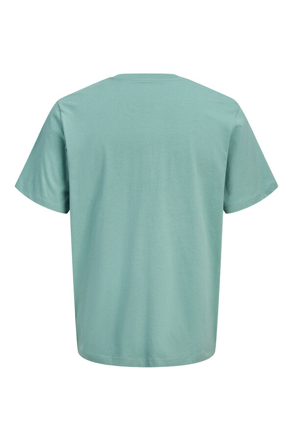 Jack & Jones PLUS T-shirt logo quadrado azul