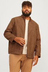Jack & Jones PLUS Blusão com efeito couro PLUS cru