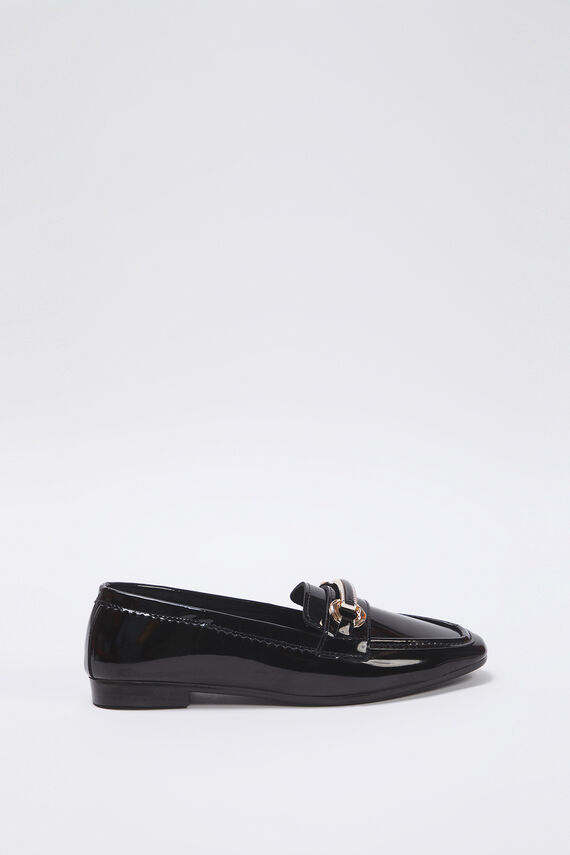 Mocasines de efecto charol