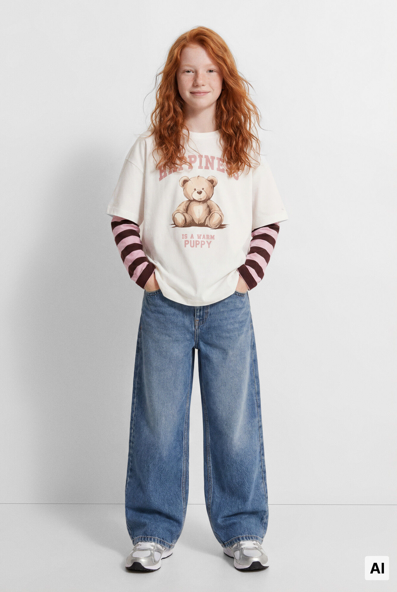 Springfield Kids T-shirt de manga curta hapiness menina