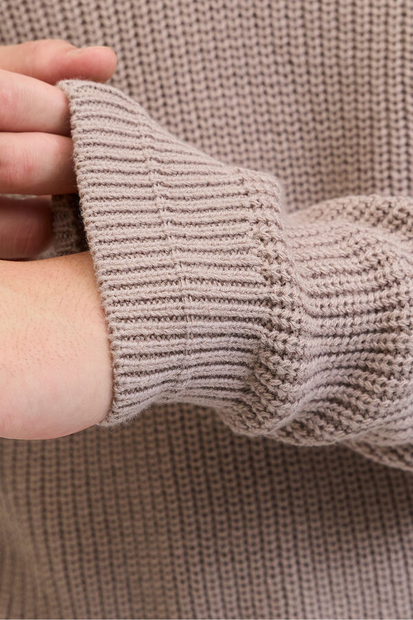 Jack & Jones Polo de malha com gola abotoada cinzento