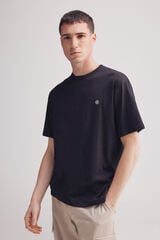 Springfield Camiseta básica cuello redondo negro